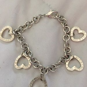 Silver Heart Charm Bracelet